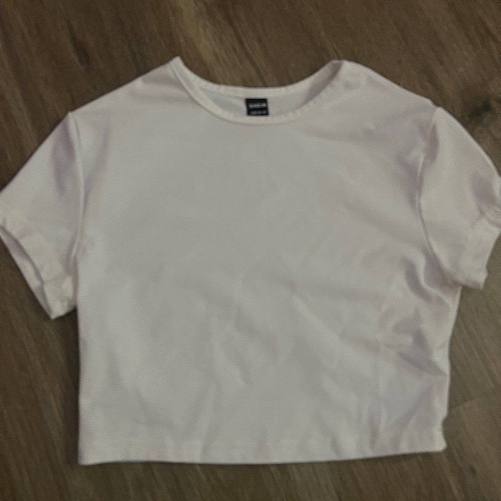 white crop top